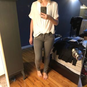 White crinkle blouse